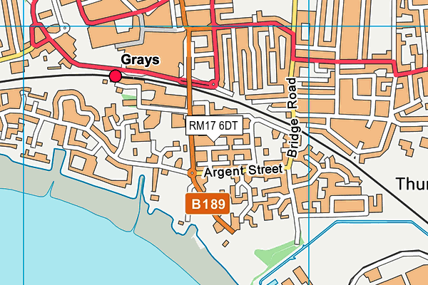 RM17 6DT map - OS VectorMap District (Ordnance Survey)