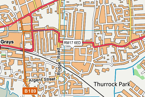 RM17 6ED map - OS VectorMap District (Ordnance Survey)