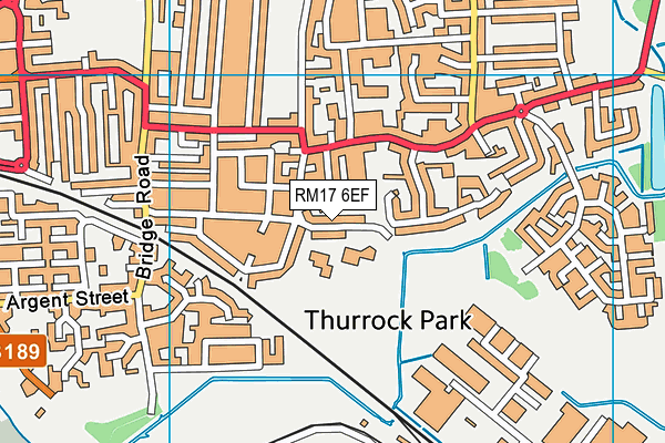 Thameside Primary School map (RM17 6EF) - OS VectorMap District (Ordnance Survey)