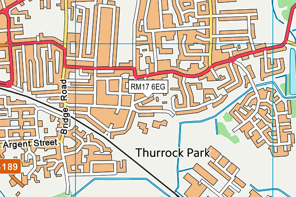 RM17 6EG map - OS VectorMap District (Ordnance Survey)