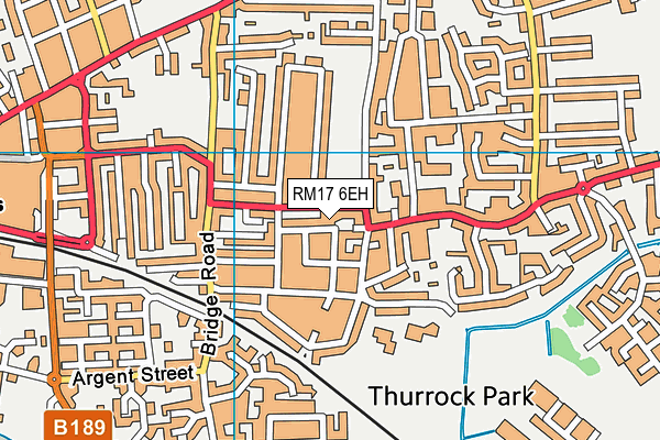 RM17 6EH map - OS VectorMap District (Ordnance Survey)