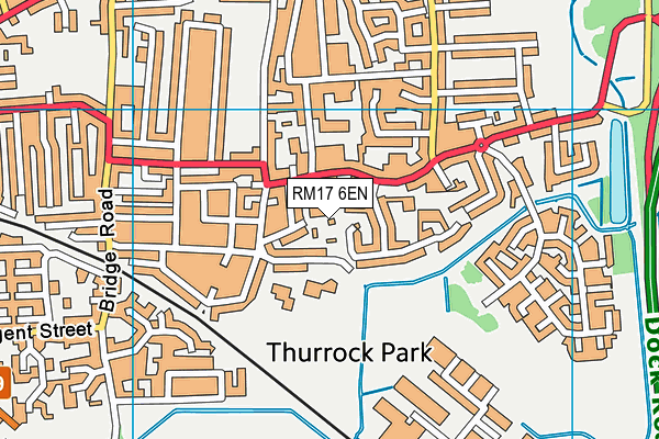 RM17 6EN map - OS VectorMap District (Ordnance Survey)