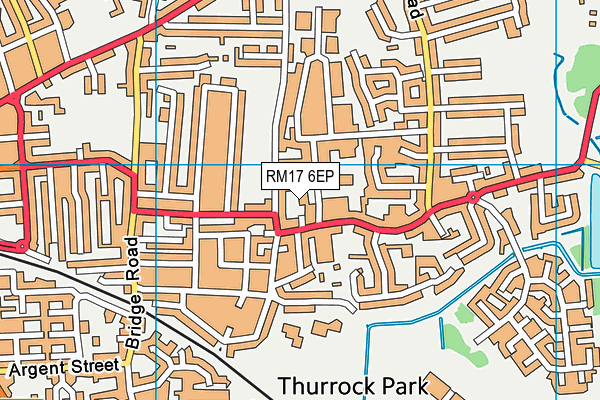 RM17 6EP map - OS VectorMap District (Ordnance Survey)