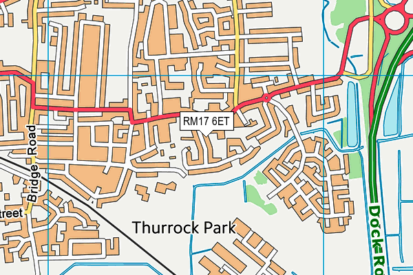 RM17 6ET map - OS VectorMap District (Ordnance Survey)