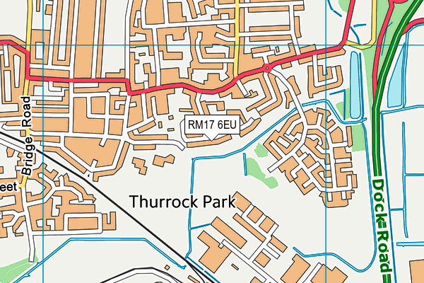 RM17 6EU map - OS VectorMap District (Ordnance Survey)