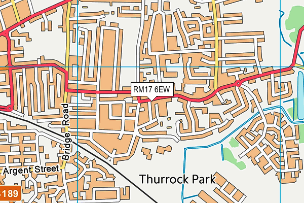 RM17 6EW map - OS VectorMap District (Ordnance Survey)