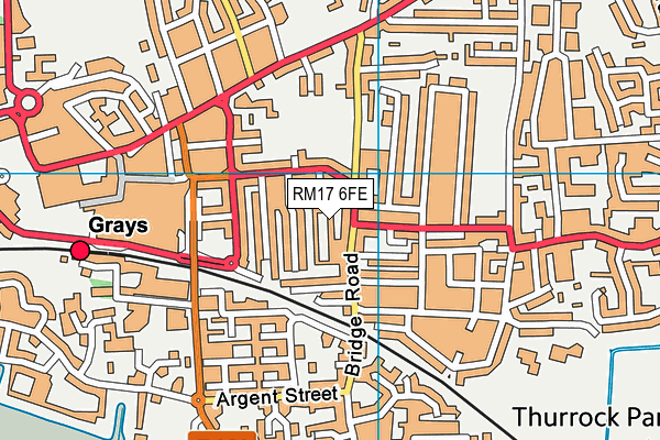 RM17 6FE map - OS VectorMap District (Ordnance Survey)