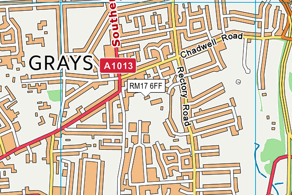 RM17 6FF map - OS VectorMap District (Ordnance Survey)