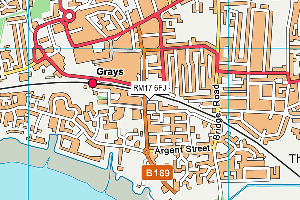 RM17 6FJ map - OS VectorMap District (Ordnance Survey)