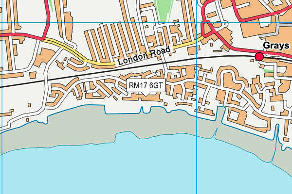 RM17 6GT map - OS VectorMap District (Ordnance Survey)