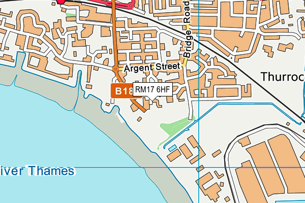 RM17 6HF map - OS VectorMap District (Ordnance Survey)