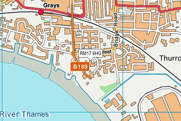 RM17 6HG map - OS VectorMap District (Ordnance Survey)