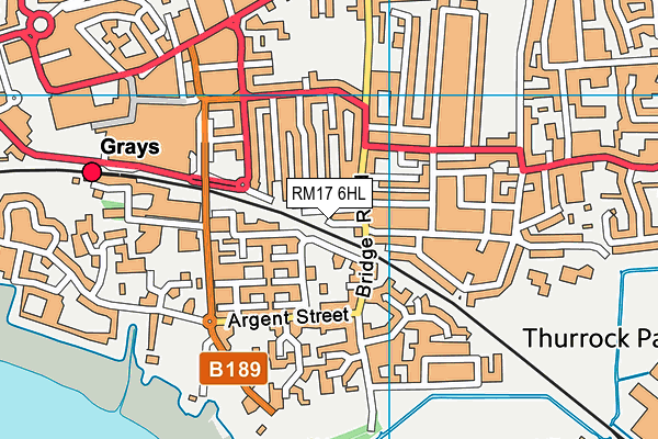 RM17 6HL map - OS VectorMap District (Ordnance Survey)