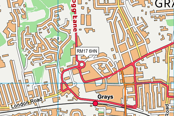 RM17 6HN map - OS VectorMap District (Ordnance Survey)