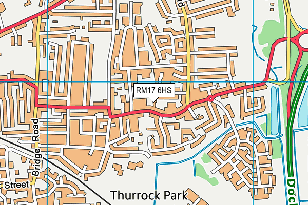 RM17 6HS map - OS VectorMap District (Ordnance Survey)