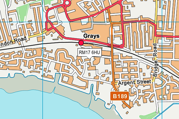 RM17 6HU map - OS VectorMap District (Ordnance Survey)