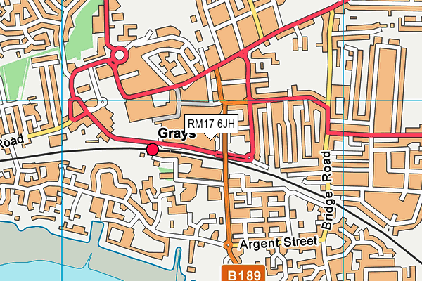 RM17 6JH map - OS VectorMap District (Ordnance Survey)