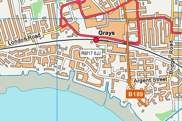 RM17 6JJ map - OS VectorMap District (Ordnance Survey)