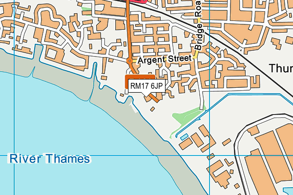 RM17 6JP map - OS VectorMap District (Ordnance Survey)