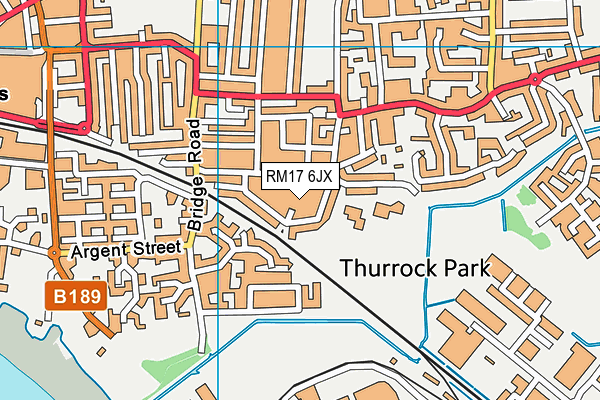 RM17 6JX map - OS VectorMap District (Ordnance Survey)