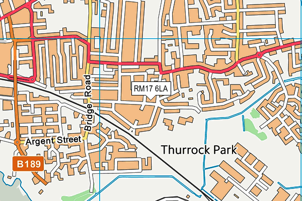 RM17 6LA map - OS VectorMap District (Ordnance Survey)