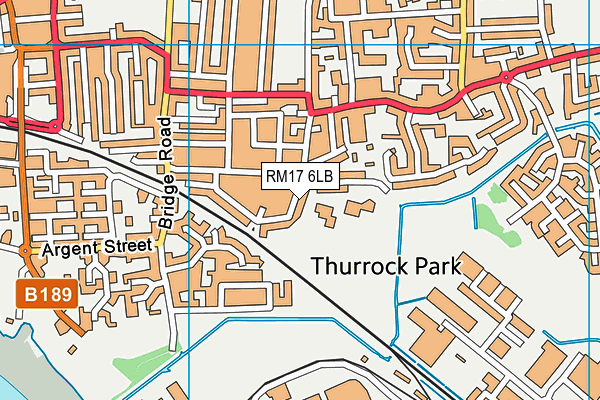 RM17 6LB map - OS VectorMap District (Ordnance Survey)