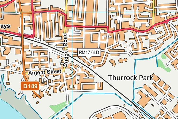 RM17 6LD map - OS VectorMap District (Ordnance Survey)