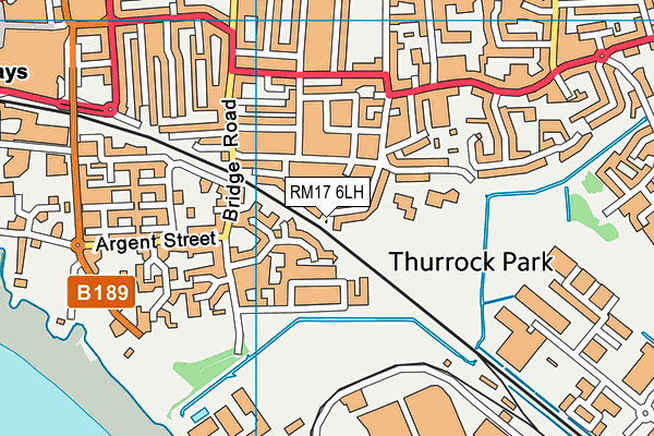 RM17 6LH map - OS VectorMap District (Ordnance Survey)