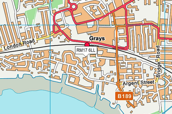 RM17 6LL map - OS VectorMap District (Ordnance Survey)