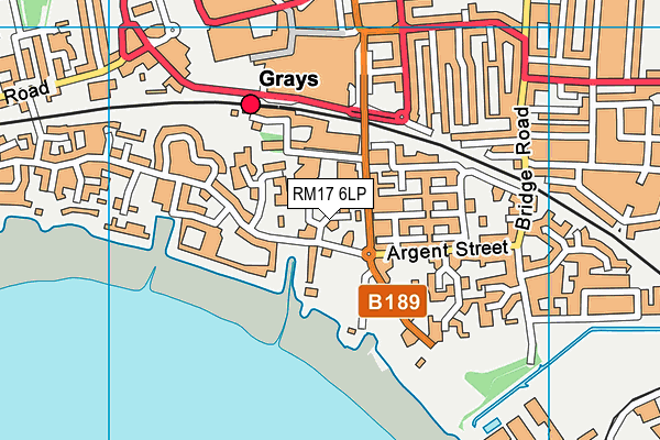 RM17 6LP map - OS VectorMap District (Ordnance Survey)