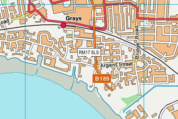 RM17 6LS map - OS VectorMap District (Ordnance Survey)