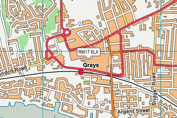 RM17 6LX map - OS VectorMap District (Ordnance Survey)