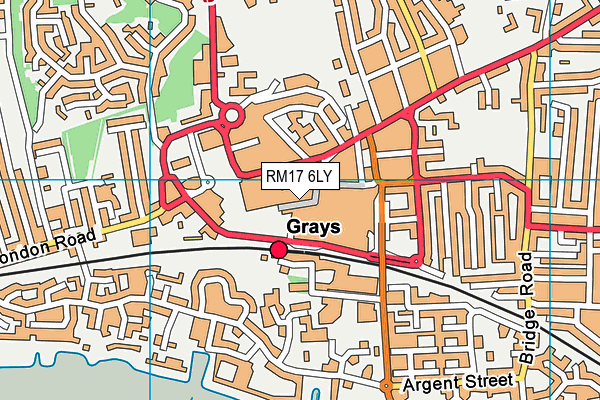 RM17 6LY map - OS VectorMap District (Ordnance Survey)