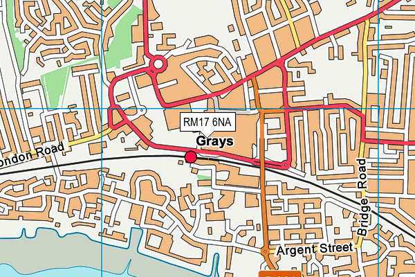 RM17 6NA map - OS VectorMap District (Ordnance Survey)