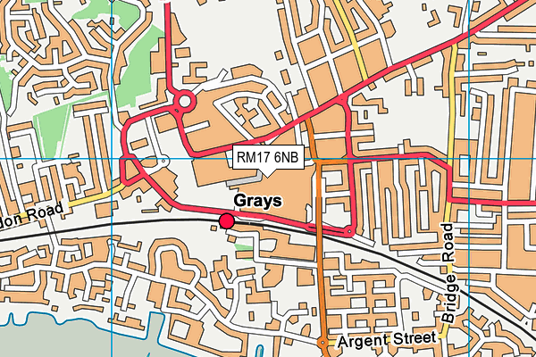 RM17 6NB map - OS VectorMap District (Ordnance Survey)