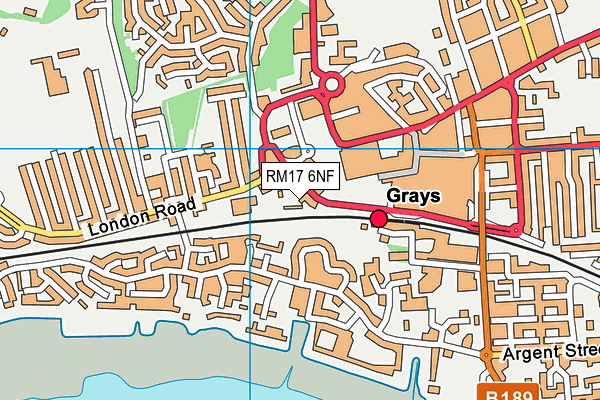 RM17 6NF map - OS VectorMap District (Ordnance Survey)