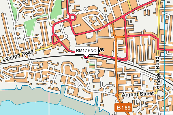 RM17 6NQ map - OS VectorMap District (Ordnance Survey)