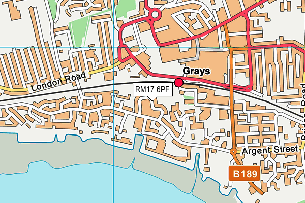 RM17 6PF map - OS VectorMap District (Ordnance Survey)