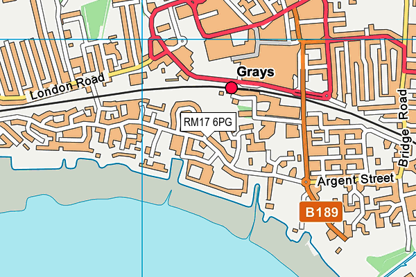 RM17 6PG map - OS VectorMap District (Ordnance Survey)