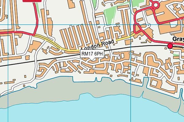 RM17 6PH map - OS VectorMap District (Ordnance Survey)