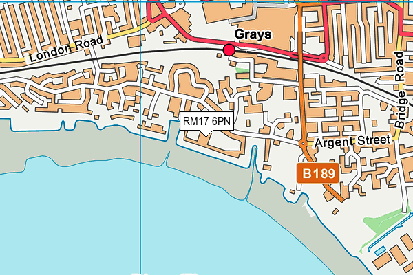 RM17 6PN map - OS VectorMap District (Ordnance Survey)