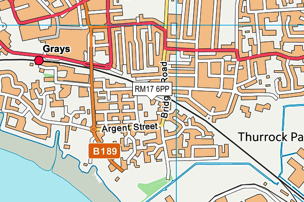 RM17 6PP map - OS VectorMap District (Ordnance Survey)