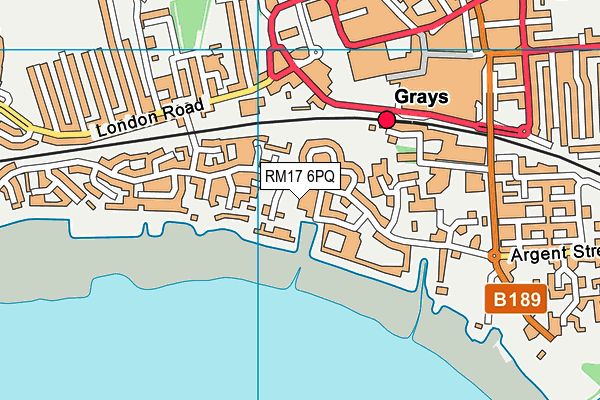 RM17 6PQ map - OS VectorMap District (Ordnance Survey)