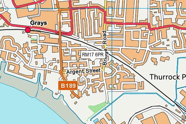 RM17 6PR map - OS VectorMap District (Ordnance Survey)