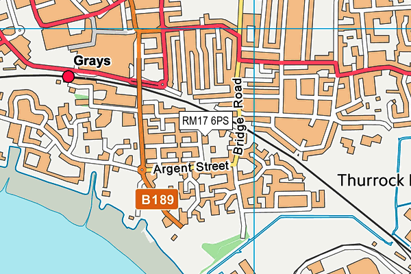 RM17 6PS map - OS VectorMap District (Ordnance Survey)