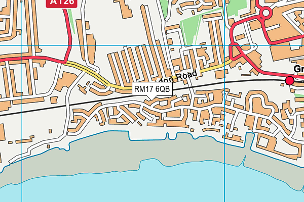 RM17 6QB map - OS VectorMap District (Ordnance Survey)