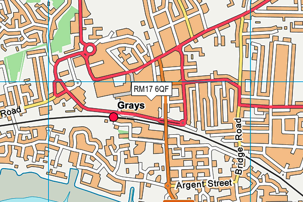 RM17 6QF map - OS VectorMap District (Ordnance Survey)