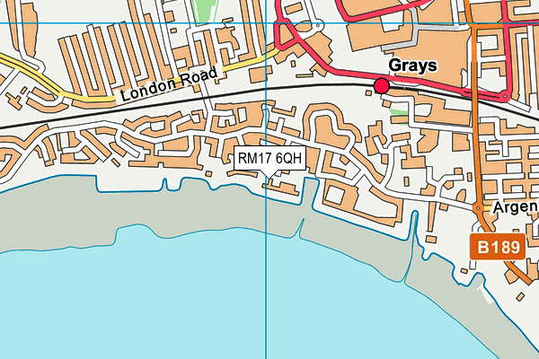 RM17 6QH map - OS VectorMap District (Ordnance Survey)