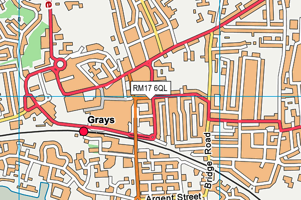 RM17 6QL map - OS VectorMap District (Ordnance Survey)