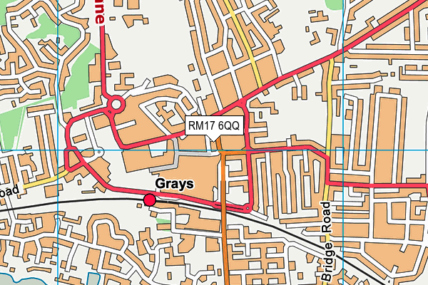 RM17 6QQ map - OS VectorMap District (Ordnance Survey)